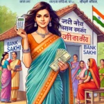 बँक सखी योजना: महिलांसाठी आर्थिक सशक्तीकरणाची संधी 3 DALL·E 2025 02 06 18.14.12 A digital illustration of a confident Indian woman in a traditional saree holding a banking device in one hand and cash in the other symbolizing fin
