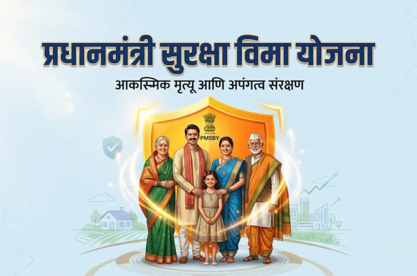 प्रधानमंत्री सुरक्षा विमा योजना (PMSBY) 7 प्रधानमंत्री सुरक्षा विमा योजना (PMSBY) बद्दल माहिती हवी आहे? या लेखात आम्ही PMSBY योजना काय आहे, पात्रता, अर्ज प्रक्रिया आणि फायदे याची सविस्तर माहिती दिली आहे. आजच सुरक्षित व्हा!