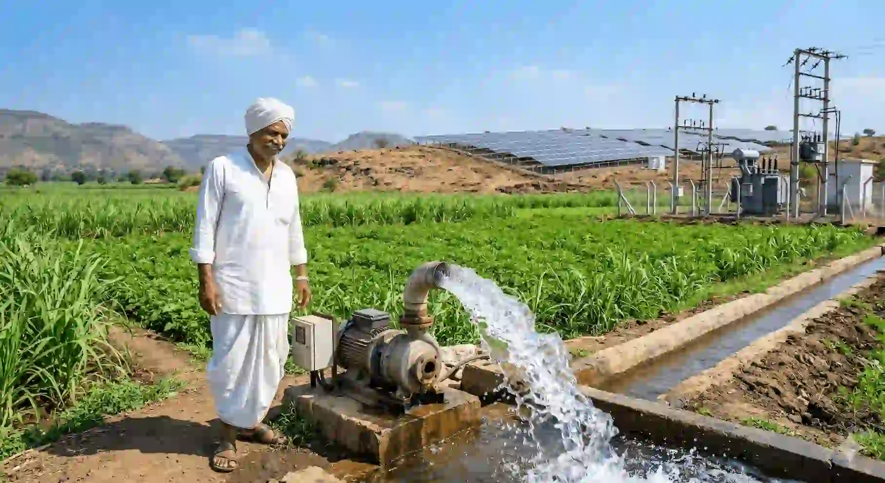 "मुख्यमंत्री सौर कृषी वाहिनी योजना 2.0" (Mukhyamantri Saur Krushi Vahini Yojana - 2.0) 1 "मुख्यमंत्री सौर कृषी वाहिनी योजना 2.0 अंतर्गत पडीक जमीन भाड्याने द्या आणि प्रति हेक्टरी १.२५ लाख रुपये मिळवा. शासन निर्णय, पात्रता, कागदपत्रे आणि लँड पोर्टलवर ऑनलाइन अर्ज प्रक्रियेची सविस्तर माहिती येथे वाचा."