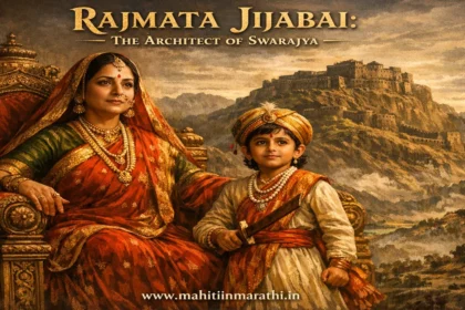 Rajmata Jijabai teaching Shivaji Maharaj about Swarajya