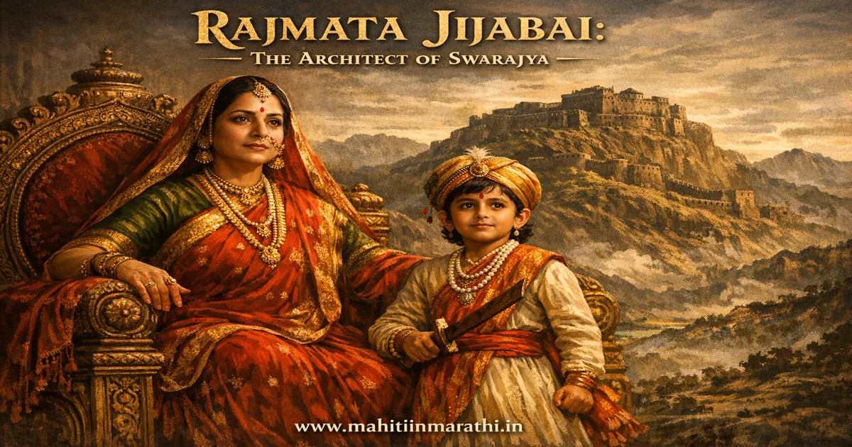 Rajmata Jijabai teaching Shivaji Maharaj about Swarajya