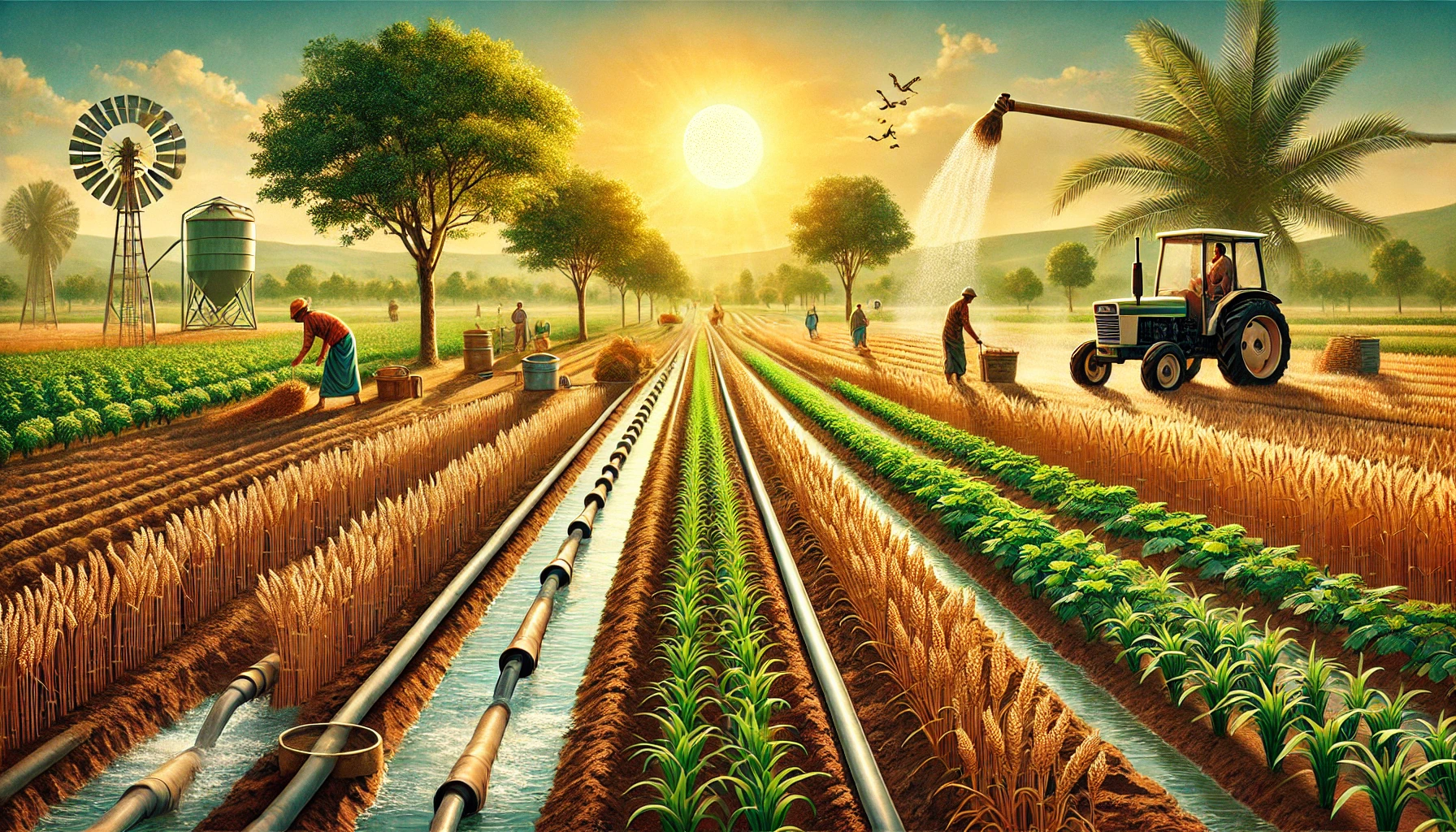 गहू लागवड तंत्रज्ञान 1 गहू लागवडीचे चित्र