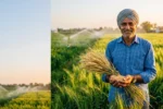 पीएम धनधान्य कृषी योजना अंतर्गत शेतात उभा असलेला शेतकरी