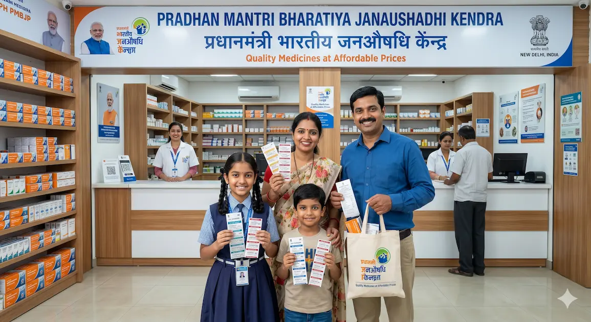 प्रधानमंत्री भारतीय जनऔषधी केंद्र: परवडणारी व गुणवत्तापूर्ण औषधं सर्वांसाठी 13 महागड्या औषधांनी त्रस्त आहात का? प्रधानमंत्री भारतीय जनऔषधी केंद्र योजनेतून 50% ते 90% स्वस्त औषधे मिळवा. पात्रता, अर्ज प्रक्रिया आणि सबसिडीबद्दल सविस्तर माहिती.
