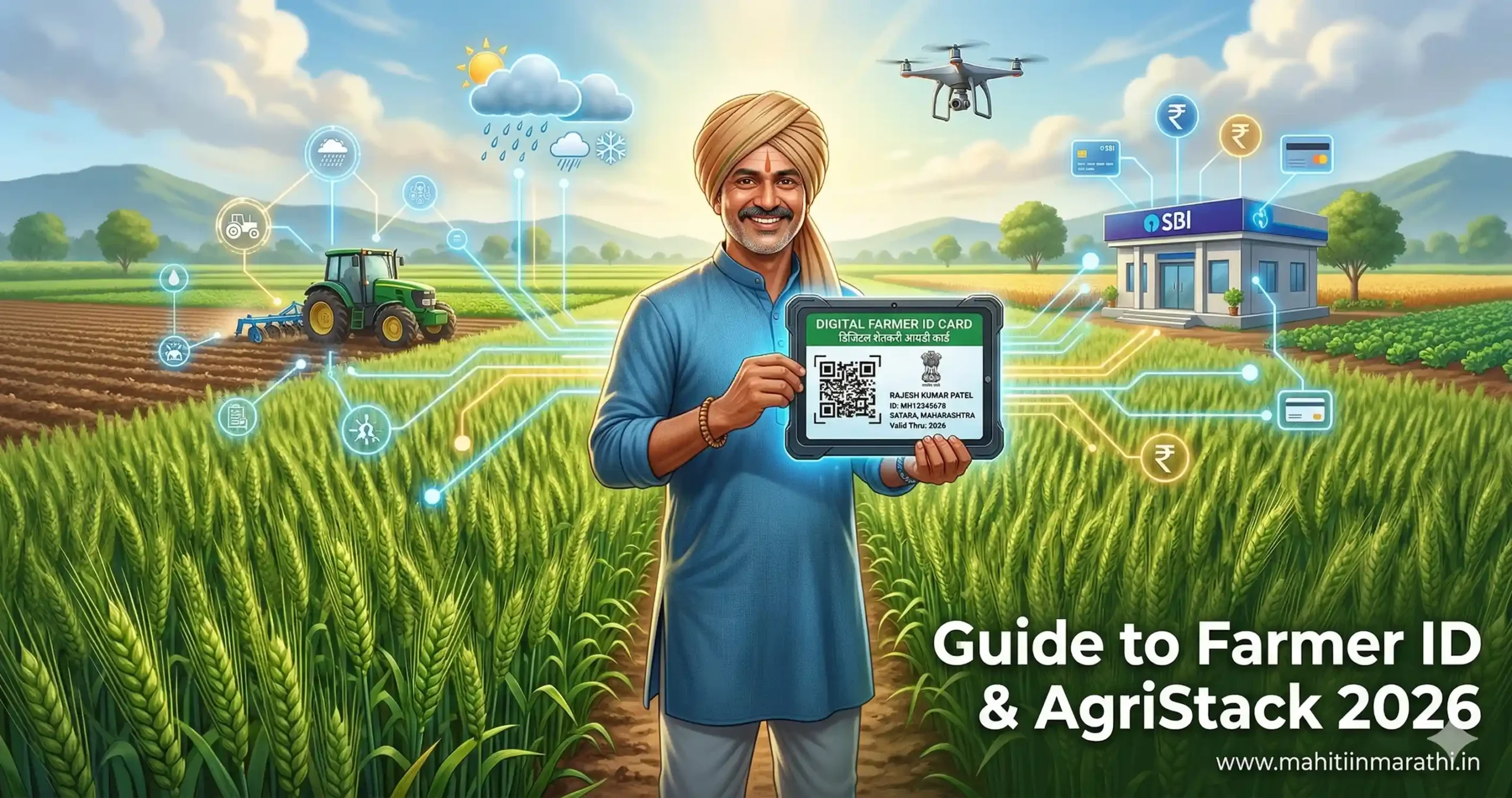 Digital Farmer ID card registration and AgriStack benefits for Maharashtra farmers.