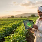 गुगल AI API शेती प्रकल्पामुळे सॅटेलाइट डेटा वापरून भारतीय शेतकऱ्याचं पीक निरीक्षण
