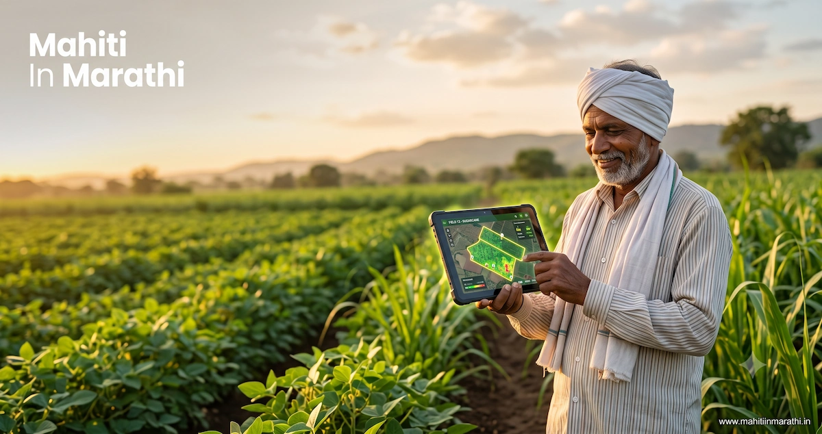 Google AI API म्हणजे काय? शेतकऱ्यांसाठी कसं बदलणार शेतीचं भविष्य 12 गुगल AI API शेती प्रकल्पामुळे सॅटेलाइट डेटा वापरून भारतीय शेतकऱ्याचं पीक निरीक्षण