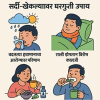 सर्दी खोकल्यावर घरगुती उपाय