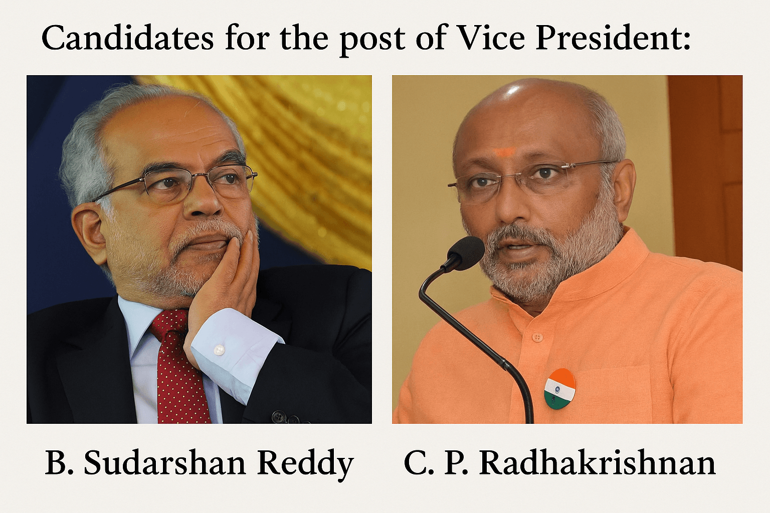 Candidates for the post of Vice President
