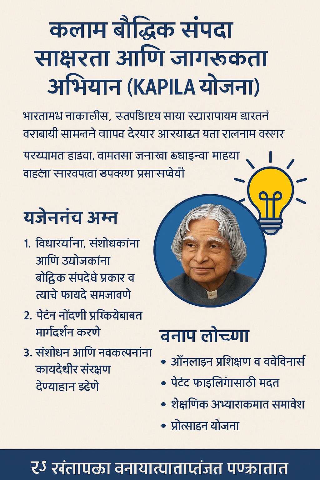 कलाम बौद्धिक संपदा साक्षरता आणि जागरूकता अभियान KAPILA योजना