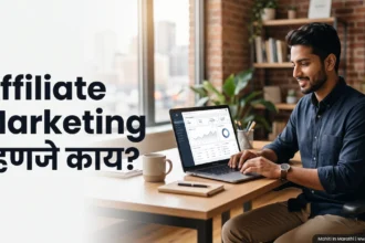 Affiliate Marketing Meaning in Marathi: म्हणजे काय आणि सुरुवात कशी करावी? 4 Affiliate Marketing Meaning in Marathi – ऑनलाइन कमाईचे साधन दाखवणारी प्रतिमा