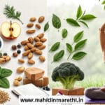 Thyroid home remedies image showing healthy foods, yoga, natural treatment methods and wellness lifestyle for thyroid care | Mahiti In Marathi