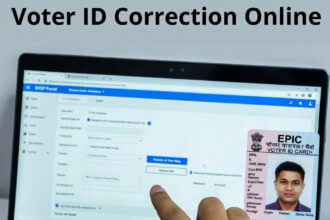Voter ID Correction 3 Image showing online process for Voter ID correction using Form 8 on the NVSP portal.