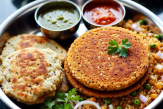 पौष्टिक नाष्टा 4 पौष्टिक नाष्टा: १० हेल्दी ब्रेकफास्ट रेसिपीज मराठी (कांदा पोहे, थालीपीठ, मूग डाळ चिल्ला)