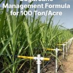 A vibrant 1200x630 WebP image showing a successful Marathi farmer in a lush sugarcane field, highlighting the wide-row SSI technique and drip irrigation, with the English title: "Sugarcane Management: The 'Ganna Master' Formula for 100 Ton/Acre.