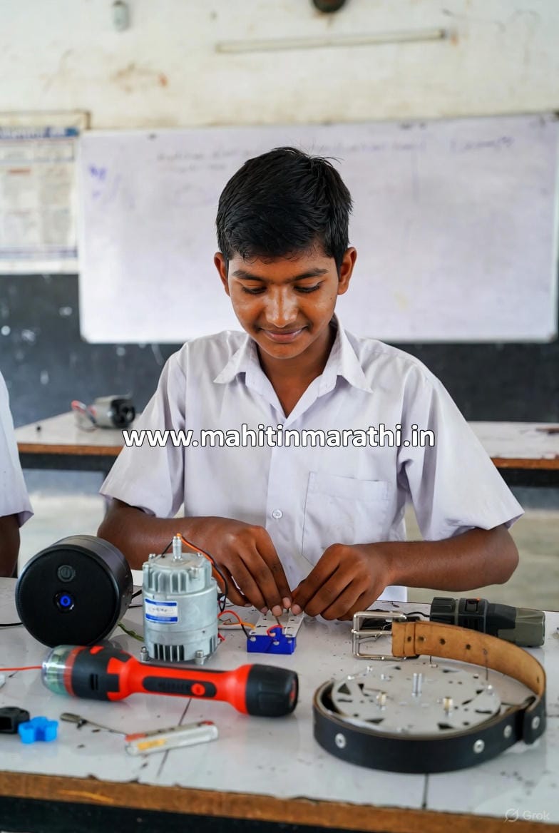 बिबट्याच्या हल्ल्यापासून शेतकऱ्यांचा बचाव 1 नंदुरबारच्या विद्यार्थ्याने तयार केलेले बिबट्याच्या हल्ल्यापासून बचावाचे उपकरण, ग्रामीण शाळेत, www.mahitiinmarathi.in