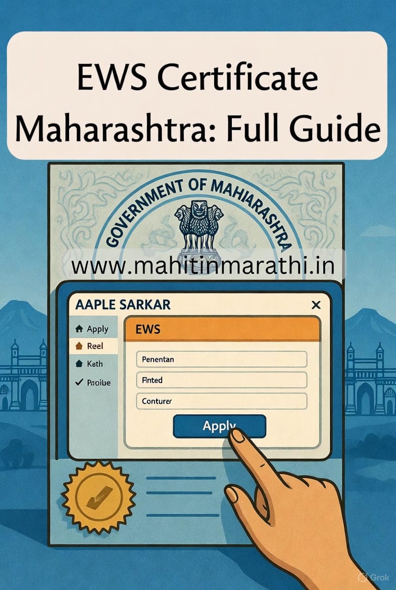 EWS Certificate 1 EWS Certificate Maharashtra Apply Online 2025 : EWS Certificate Maharashtra online application process guide for 10% reservation on Aaple Sarkar portal.