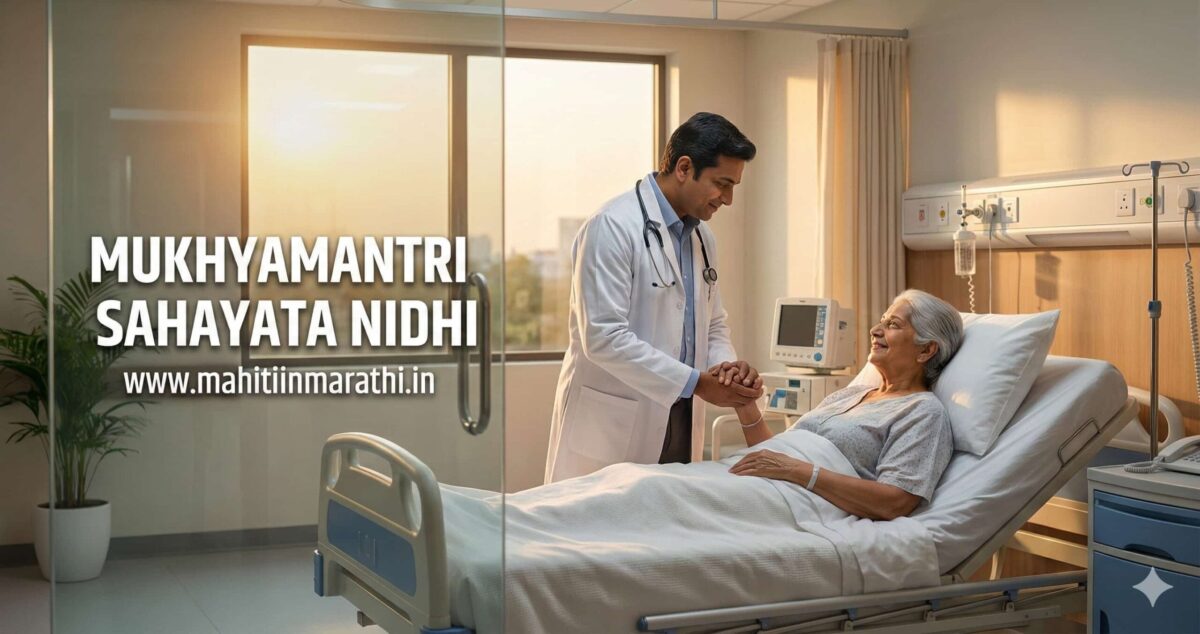 मुख्यमंत्री सहायता निधी: पात्रता आणि ऑनलाइन अर्ज 2026. 1 "Doctor providing medical care to a patient, symbolizing financial assistance under Maharashtra Mukhyamantri Sahayata Nidhi Scheme for critical illnesses."