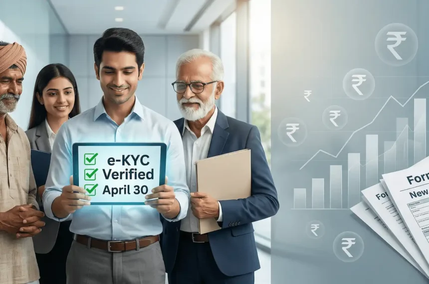 सरकारी योजना नियम बदल 2026 (Sarkari Yojana Niyam Badal 2026) 7 सरकारी योजना नियम बदल 2026: 1 एप्रिल 2026 पासून महाराष्ट्रात लागू झालेले नवीन सरकारी नियम, New Wage Code, Form 130, लाडकी बहीण व रेशनकार्ड e-KYC ची 30 एप्रिल अंतिम मुदत आणि PM किसान 'फार्मर आयडी' अपडेट्स सविस्तर जाणून घ्या.