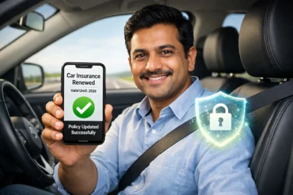 कार विमा ऑनलाइन नूतनीकरण २०२६: कार विमा ऑनलाइन नूतनीकरण कसे करावे? IRDAI चे नवीन नियम (२०२६), आवश्यक कागदपत्रे, आयडीव्ही (IDV) व एनसीबी (NCB) गणित, आणि ऑनलाइन अर्ज प्रक्रियेची सविस्तर माहिती.