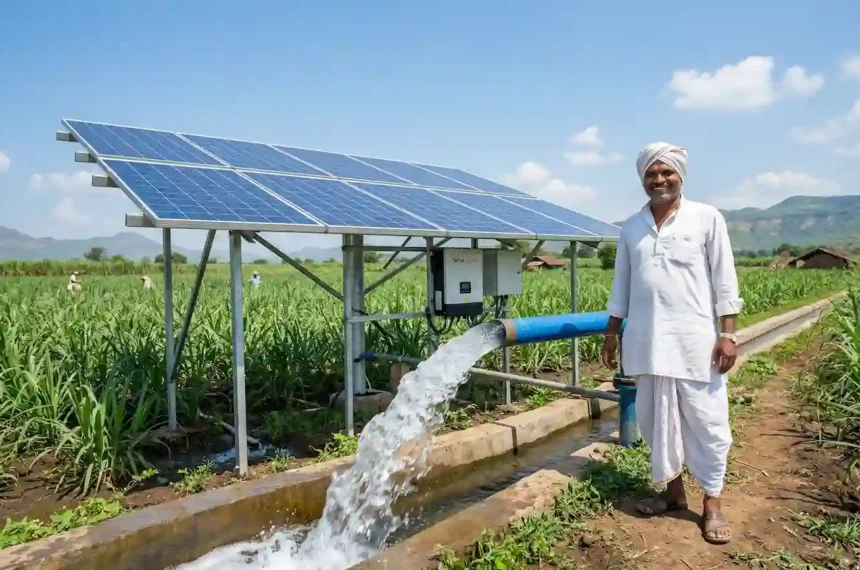 कुसुम सोलर पंप योजना 2026 चे नवीन नियम जाणून घ्या. 3, 5 आणि 7.5 HP सोलर पंपासाठी महाऊर्जा पोर्टलवर ऑनलाइन अर्ज आणि सेल्फ सर्वेची संपूर्ण माहिती.