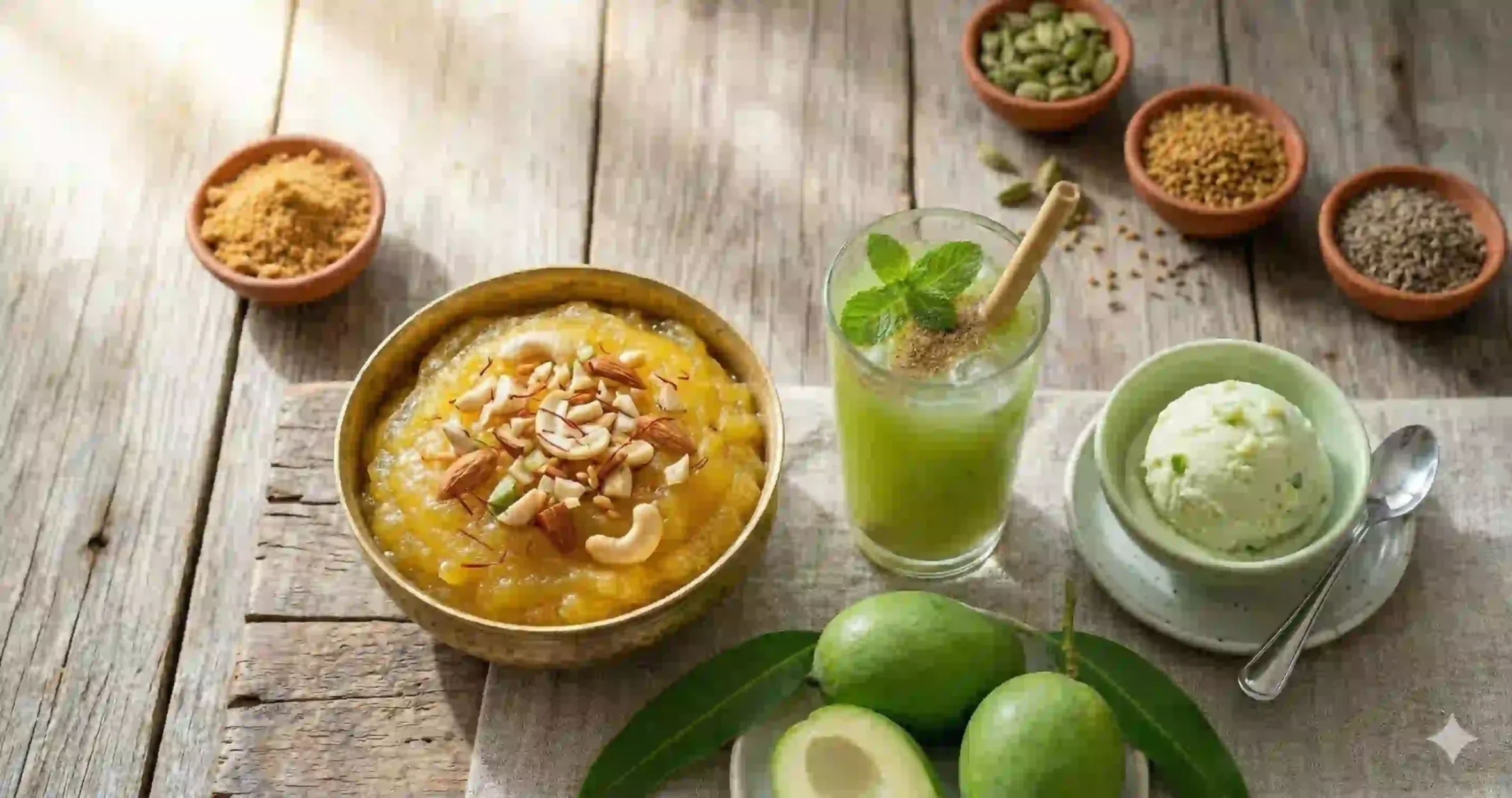 स्वादिष्ट कैरी रेसिपी मराठी: वाढत्या उन्हाळ्यात शरीराला थंडावा देणारे ५ खास कच्च्या कैरीचे पदार्थ! कैरीचे पन्हे, पारंपरिक मेथांबा, छुंदा ते थेट कैरीचे आईस्क्रीम बनवण्याची सोपी पद्धत आणि आरोग्यदायी फायदे जाणून घेण्यासाठी क्लिक करा.