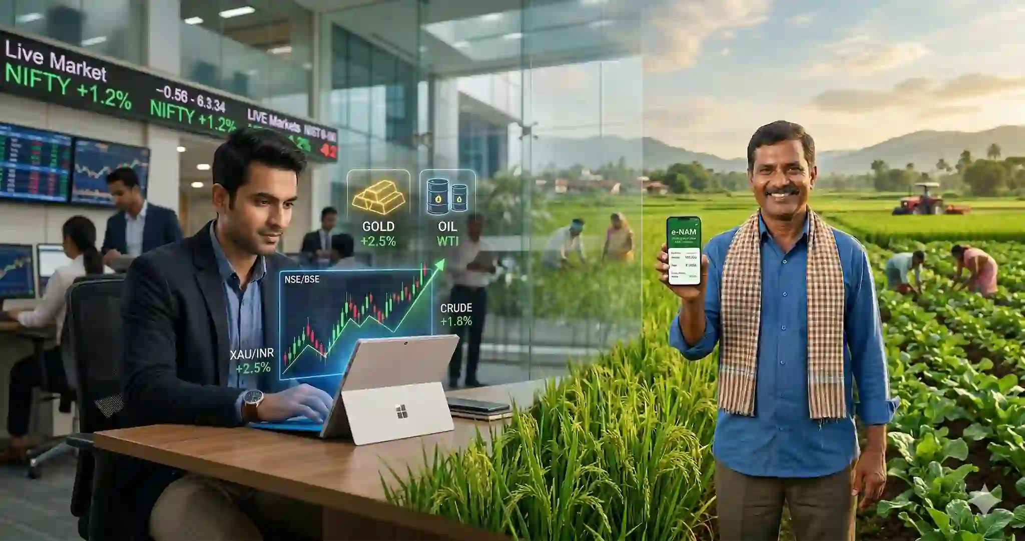 कमोडिटी ट्रेडिंग माहिती मराठी 12 कमोडिटी ट्रेडिंग माहिती मराठी मध्ये मिळवा. शेअर मार्केट आणि कमोडिटी मार्केट मधील फरक, MCX/NCDEX ट्रेडिंग आणि ई-नाम शेतकरी ऑनलाइन नोंदणी बद्दल सविस्तर जाणून घ्या.