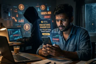 बीटकॉईन स्कॅम म्हणजे काय आणि त्यापासून कसे वाचावे? फेक गुंतवणूक, phishing आणि crypto fraud बद्दल संपूर्ण माहिती मराठीत जाणून घ्या.