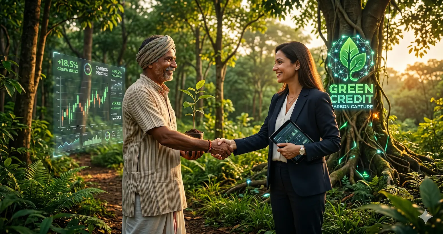 ग्रीन क्रेडिट प्रोग्राम 2026: भारत सरकारचा ग्रीन क्रेडिट प्रोग्राम (GCP) आणि ग्रीन क्रेडिट कार्ड यातील फरक समजून घ्या. ऑनलाइन अर्ज, पात्रता, महाराष्ट्र शासनाचे नियम आणि कार्बन क्रेडिट सोबतची तुलना सविस्तर वाचा.