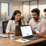 Mahiti In Marathi ची टीम 'Contact Us' पेजवरून वाचकांना मदत करताना.