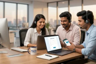 Contact Us: 5+ Ways to Connect with Mahiti In Marathi 3 Mahiti In Marathi ची टीम 'Contact Us' पेजवरून वाचकांना मदत करताना.