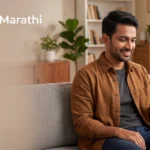 Driving Licenceस्मार्टफोनवर mParivahan अ‍ॅपद्वारे ड्रायव्हिंग लायसन्स तपासणारा व्यक्ती