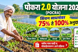 पोकरा योजना (नानाजी देशमुख कृषी संजीवनी योजना) 2026 4 नानाजी देशमुख कृषी संजीवनी योजना 2026 (POCRA 2.0) अंतर्गत ठिबक सिंचन, शेततळे आणि कृषी अनुदान