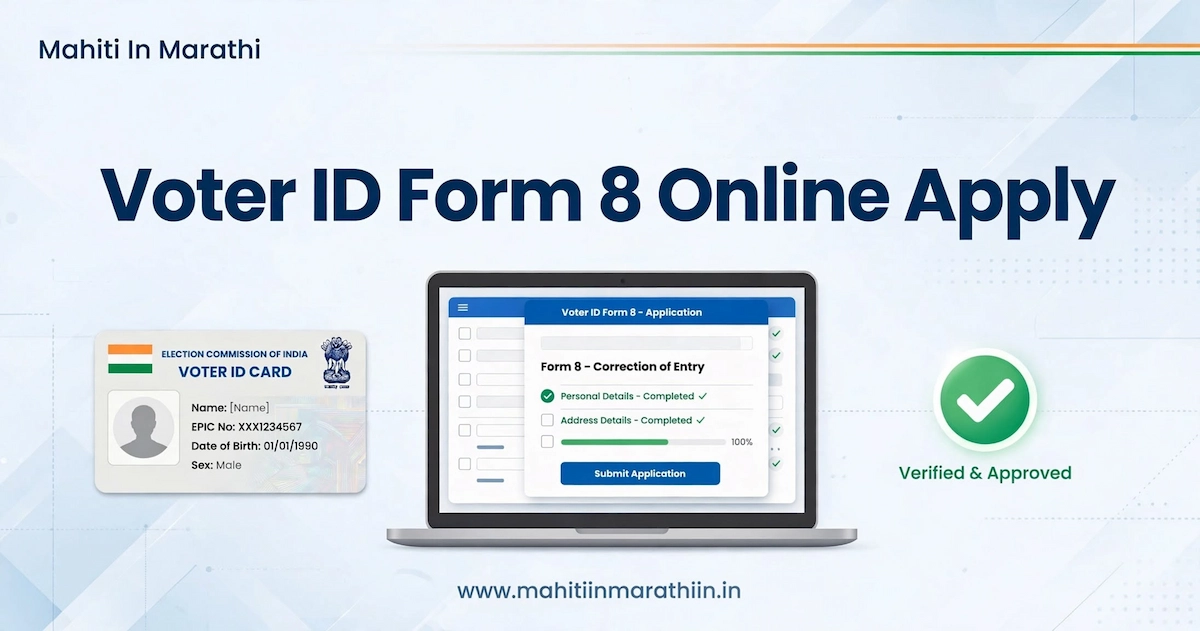 महाराष्ट्रातील मतदार मोबाईलवर Form 8 ने मतदार ओळखपत्र दुरुस्तीचा अर्ज भरताना